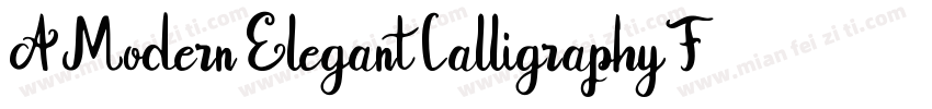 A Modern Elegant Calligraphy Font字体转换